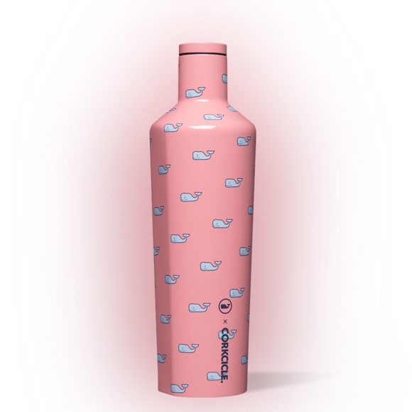 Corkcicle 25 oz Canteen - Vineyard Vines Whales Repeat - Picture 1 of 6